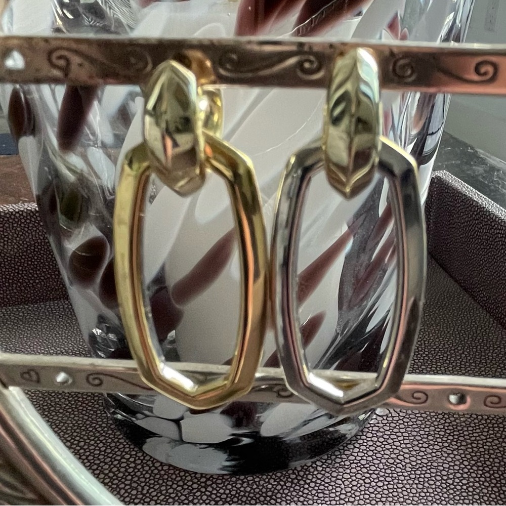 Convertible earrings in mixed metal